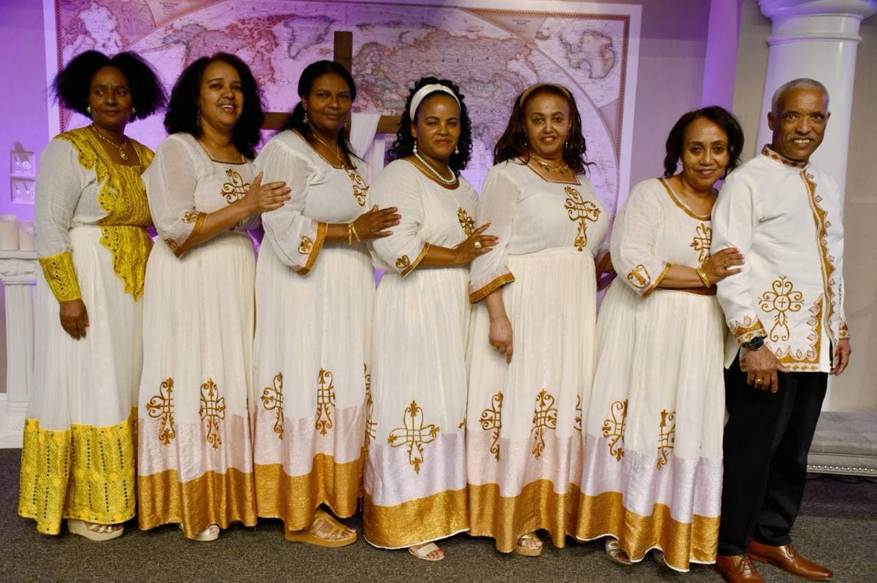Word of Life choir group in traditional Ethiopian attire